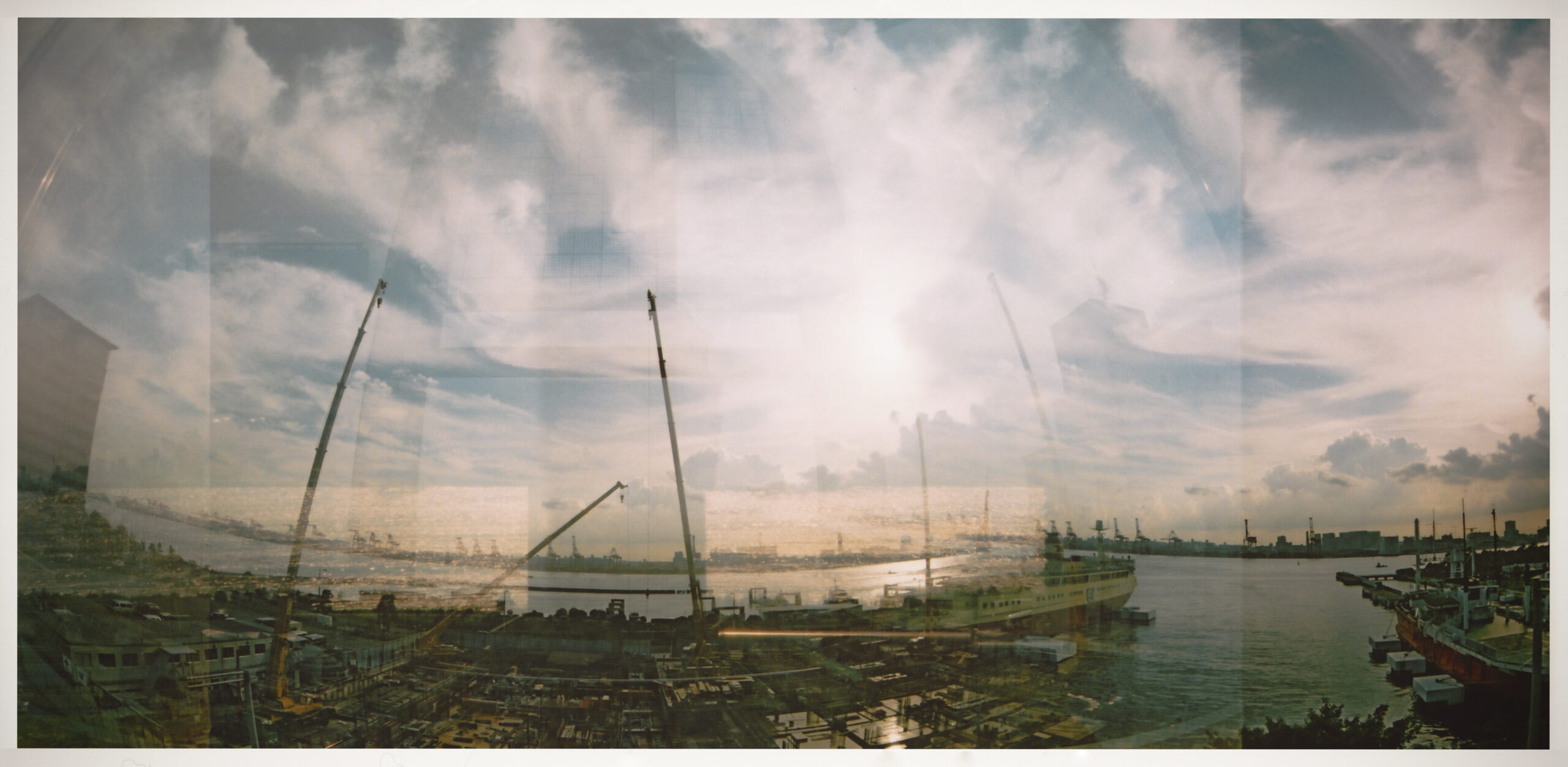 35mm color photography by Thomas Beswick, Filmmaker based in Tokyo. Tokyo 2008 Series 'Odaiba double exposure'